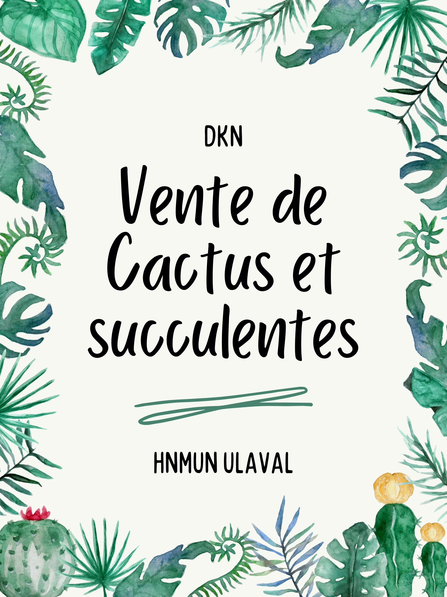 Vente de Cactus et Succulentes HNMUN