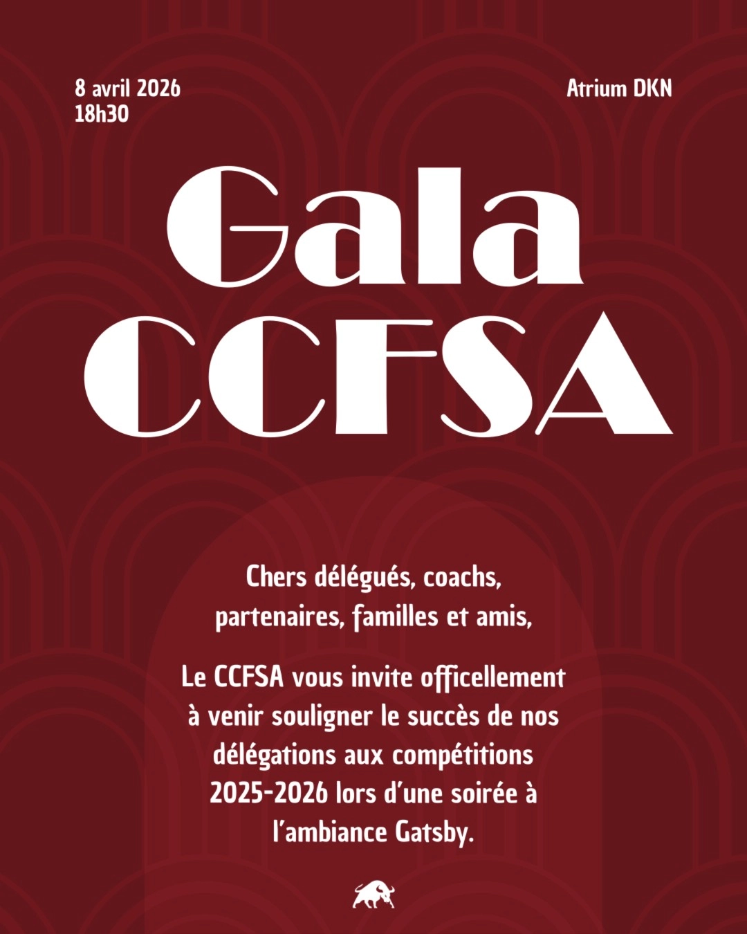 Gala CCFSA - mercredi 8 avril 2026 à 22:30 | CCFSA