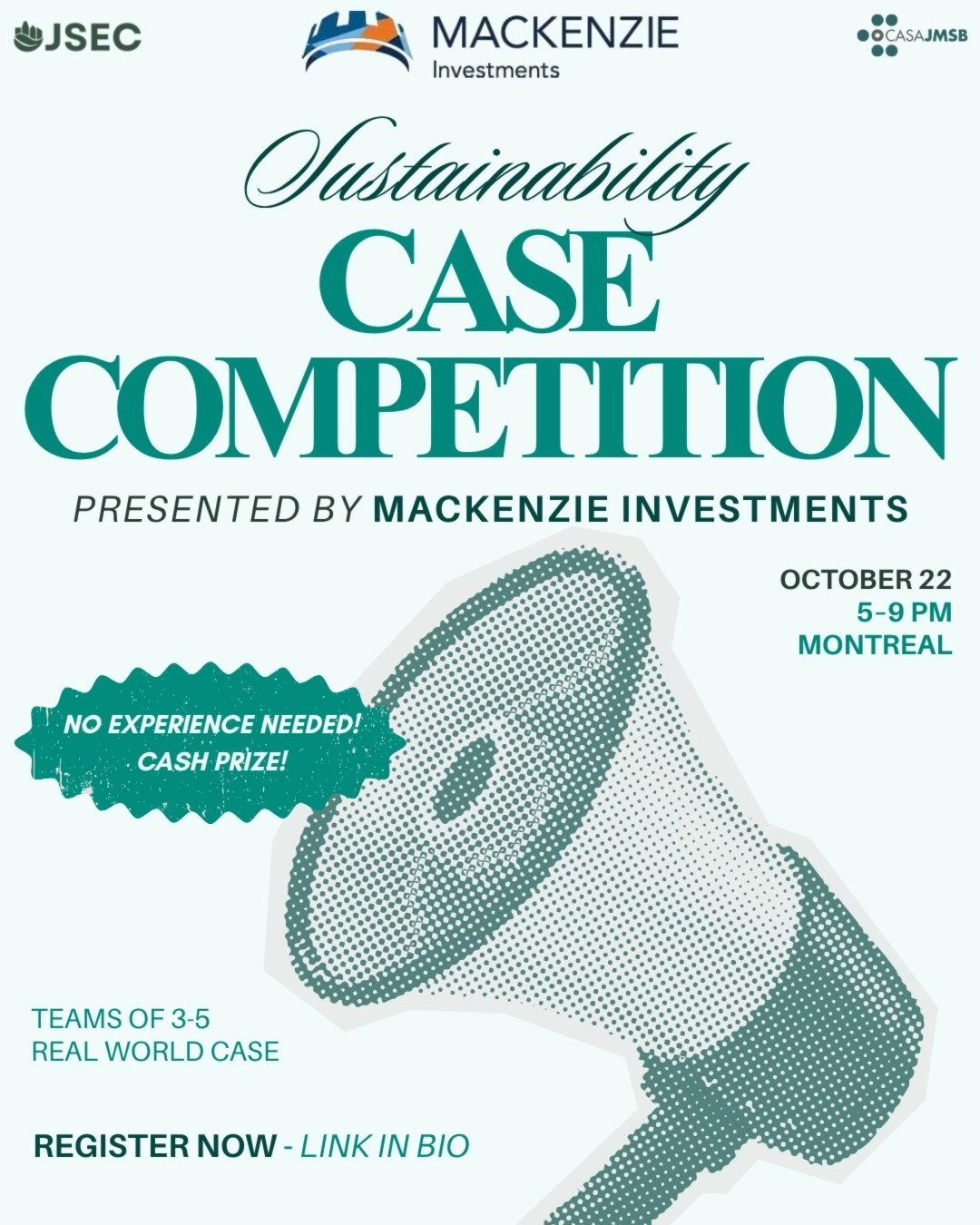 JSEC Sustainability Case Competition poster